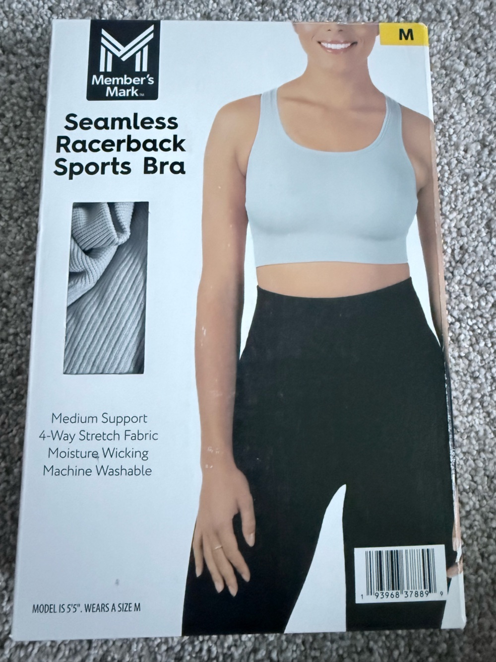 Light Gray Seamless Sports Bra - Medium Support